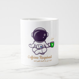 Funny Astronaut Yoga Coffee Mug –Caffeine Required Extra Grote Beker