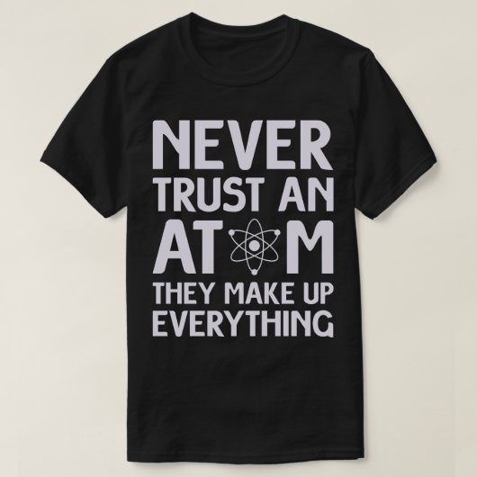 Funny Atom Science T-shirt (Design voorkant)