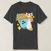 Funny Atomic Cat in Midden-Century Modern Bowling T-shirt (Design voorkant)