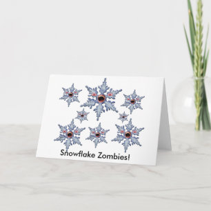 Funny Attack of the Snowflake Zombies Feestdagen Kaart