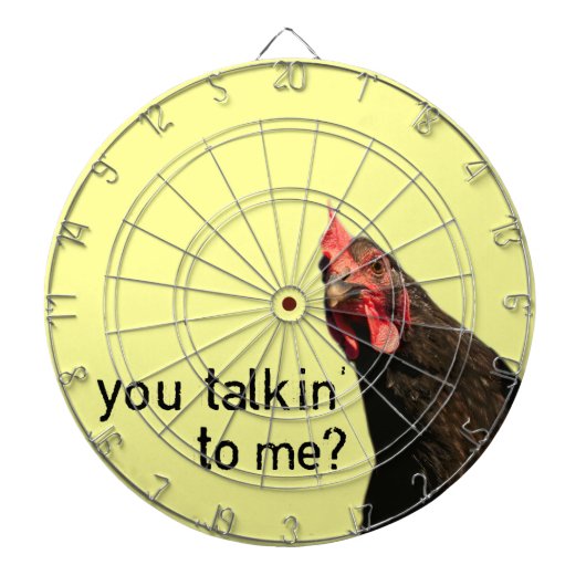 Funny Attitude Chicken Dartbord (Voorkant)