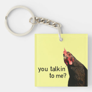 Funny Attitude Chicken Sleutelhanger