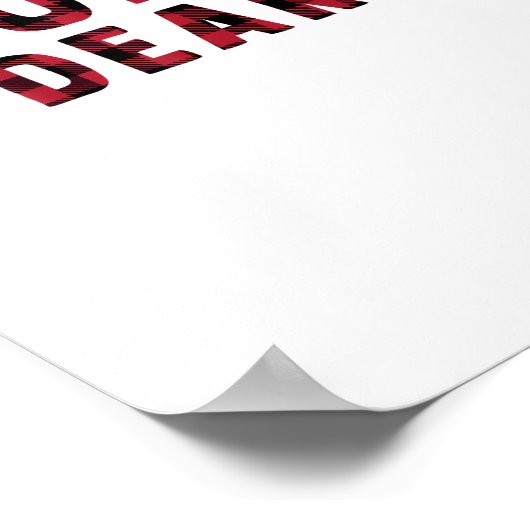 Funny Attitude Oh Dear Plaid Deer Creative Design Poster (Hoek)