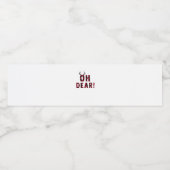 Funny Attitude Oh Dear Plaid Deer Creative Design Waterfles Etiket (Enkel label)