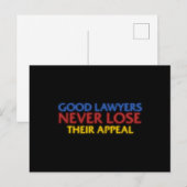 Funny Attorney Good Lawyers verliest nooit beroep Briefkaart (Voorkant / Achterkant)