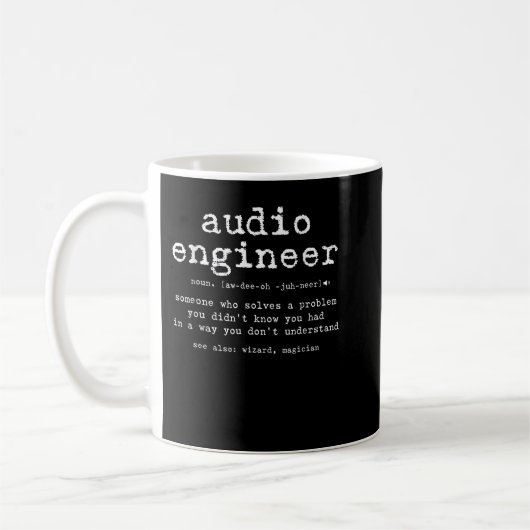 Funny Audio Engineer Recording Studio Audio Engin Koffiemok (Links)