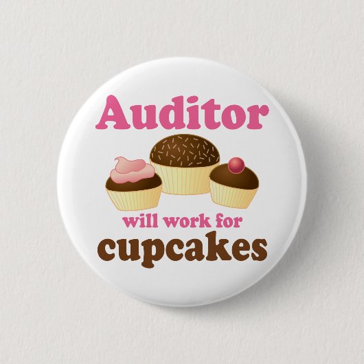 Funny Auditor Ronde Button 5,7 Cm (Voorkant)