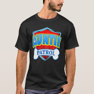 Funny Auntie Patrol Dog Mam, pap voor mannen vrouw T-shirt