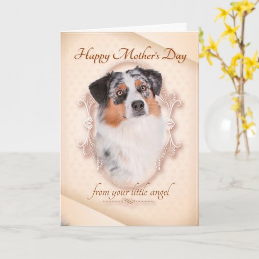 Funny Aussie carte de fête des mères (Fleur jaune)