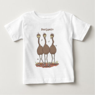 Funny Australian emu trio cartoon illustratie