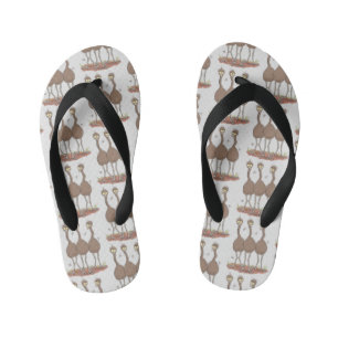 Funny Australian emu trio cartoon illustratie Kinder Teenslippers