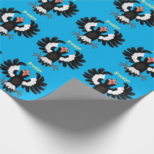 Funny Australian magpie cartoon illustratie Cadeaupapier