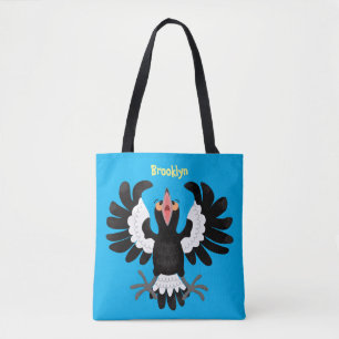 Funny Australian magpie cartoon illustratie Draagtas