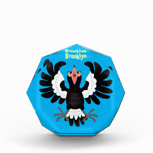 Funny Australian magpie cartoon illustratie Fotoblokken