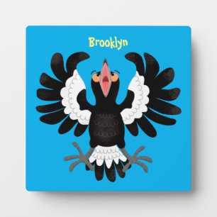 Funny Australian magpie cartoon illustratie Fotoplaat