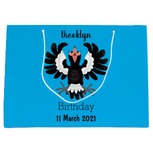 Funny Australian magpie cartoon illustratie Groot Cadeauzakje