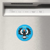 Funny Australian magpie cartoon illustratie Magneet (Insitu (Vaatwasser))