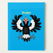 Funny Australian magpie cartoon illustratie Planner (Achterkant)