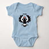 Funny Australian magpie cartoon illustratie Romper (Voorkant)