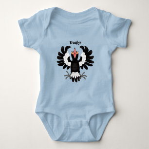 Funny Australian magpie cartoon illustratie Romper