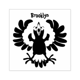 Funny Australian magpie cartoon illustratie Rubberstempel