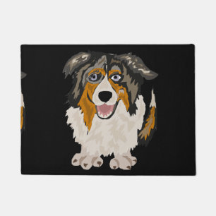 Funny Australian Shepherd Dog Art Deurmat