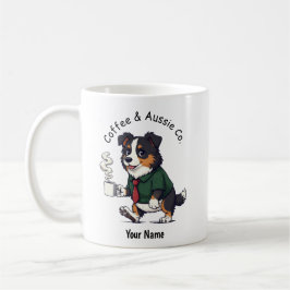 Funny Australian Shepherd dog Business Suit Coffee Koffiemok