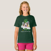 Funny Australian Shepherd Gold St. Patricks Day T-shirt (Voorkant volledig)