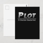 Funny Author Writer Pun Plot it Builder Character Briefkaart (Voorkant / Achterkant)