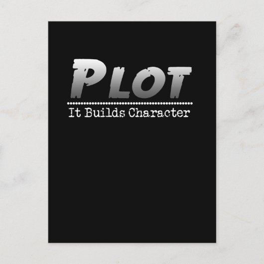 Funny Author Writer Pun Plot it Builder Character Briefkaart (Voorkant)