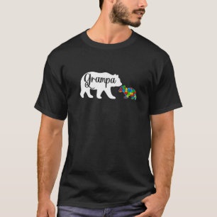 Funny Autism Awarenes Grampa Beer Family Autistic T-shirt