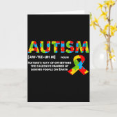 Funny Autism Definition - Autism Awareness Month Kaart (Gele Bloem)