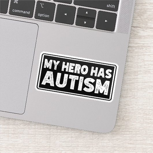 Funny Autism Quote, mijn Hero heeft autisme Sticker (Detail)