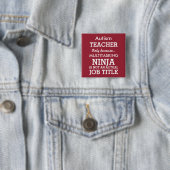 Funny Autism Special Needs Teacher Vierkante Button 5,1 Cm (In situ)