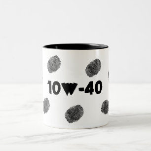Funny Auto-Mécanique 10W40 Gris Empreintes Mug