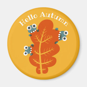 Funny Autumn Leaf Natuur Lover Yellow Magneet