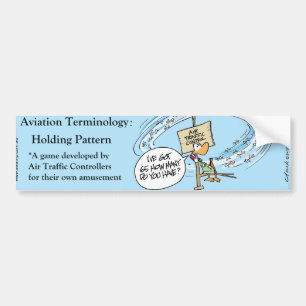Funny Aviation Comic Bumpersticker
