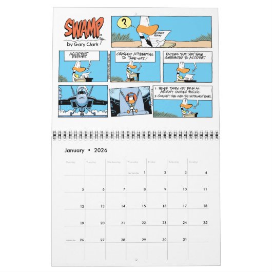 Funny Aviation Comics Calendrier (Jan 2026)