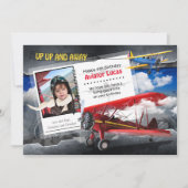 Funny Aviator Plane Verjaardag Kaart (Voorkant)