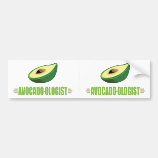 Funny Avocado Bumpersticker (Voorkant)