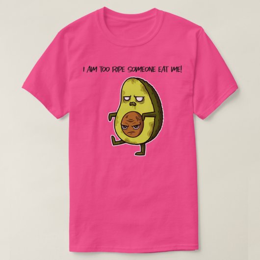 Funny Avocado Cartoon T-shirt (Design voorkant)