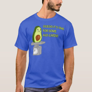 Funny Avocado laat wat AvoCardio-gym-dieetmeme doe T-shirt