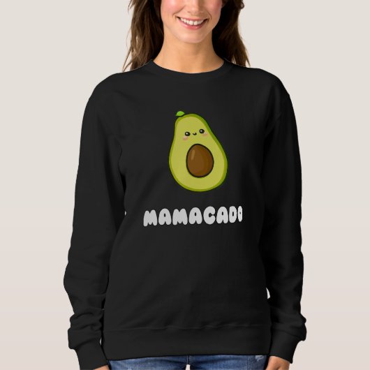 Funny Avocado Mamacado Cute Pun Avocado Trui (Voorkant)