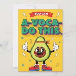 funny avocado positive kawaii fruit lover bedankkaart