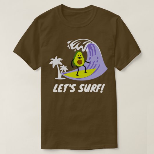 Funny avocado surfing 60 t-shirt (Design voorkant)