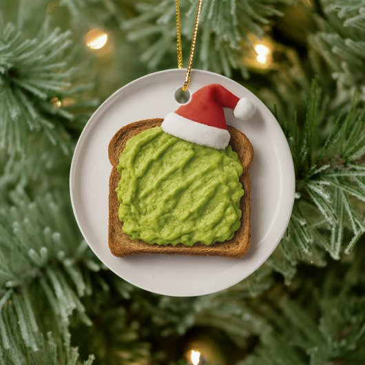 Funny Avocado Toast – Personalized Xmas Gift Keramisch Ornament (Boom)