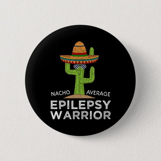Funny Awareness Epilepsy Warrior Ronde Button 5,7 Cm (Voorkant)