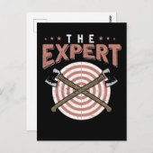 Funny Ax Throwing Expert Hatchet Woodworker Briefkaart (Voorkant / Achterkant)