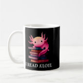 Funny Axolotl Book Lover Librarian Reading Library Koffiemok (Links)