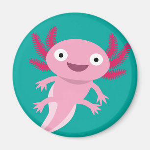 Funny Axolotl Illustratie Magneet